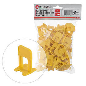 Система вирівнювання плитки, основа 2 мм / 100 шт INTERTOOL KT-4953 mst mst
