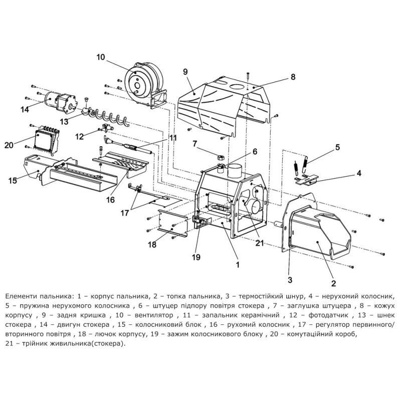 Комплект пеллетная горелка Thermo Alliance Evo 25 кВт + контролер ECOMAX 860 Plum - фото 4 - id-p1790012470