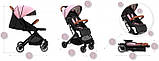 Прогулянкова коляска MoMi ESTELLE LOVE (колір – black – pink), фото 5