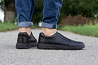 Мужские кроссовки демисезонные кеды весенние осенние черные топ качество