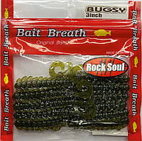 Приманка Bait Breath BUGSY 3" Rock Soul (11шт) 120 Green Pumpkin/Seed