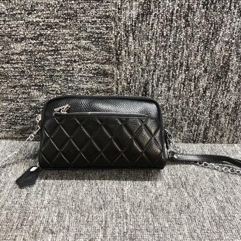 Міні сумка клатч фактура крокодил на два відділення С21-КТ-3080 Чорна, фото 1