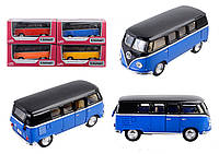 Модель автобус VOLKSWAGEN 5'' KT5376W Black Top металл.инерц.откр.дв.4цв.кор./96/ KT5376W  ish