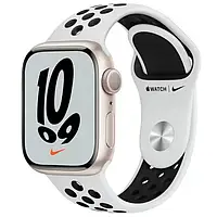 Смарт-часы Apple Watch Nike Series 7 GPS 45mm Starlight Aluminum Case with Pure Platinum/Black Nike Sport Band