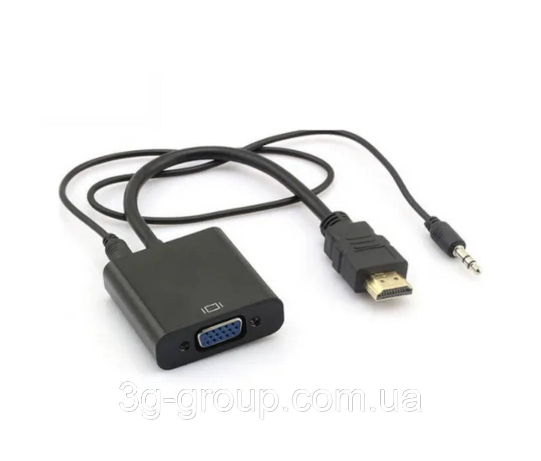 Адаптер (перехідник) HDMI - VGA + AUDIO Female 0.2м