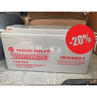 Аккумулятор YADOO SOLAR AGM 12V 200Ah 20HR, Гелевые аккумуляторы, Аккумуляторные батареи 12 вольт AG 1488