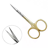 Ножиці манікюрні для кутикул Zauber-manicure золоті 01-131G, фото 2