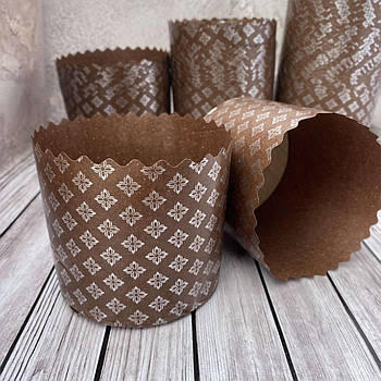 Паперові форми для випічки оптом 130*85 мікс Срібло