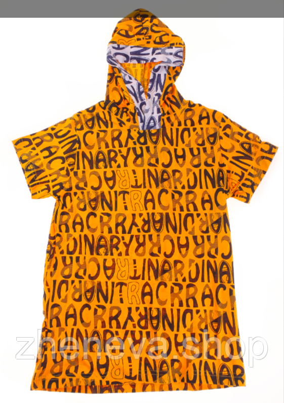 Стильна яскрава жовта синя зелена червона з принтом футболка для хлопчика з капюшоном, р 146, 152, 158,164, фото 1