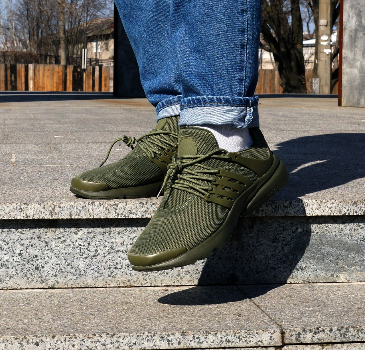 Кросівки у сти лі Nike Presto колір хакі