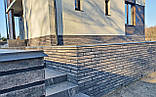 Капельника люмінієвий для відкритого балкона або тераси закінчення для плитки та захист торця колір коричнево-сірий матовий антік, фото 4