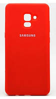 Силиконовый чехол "Original Silicone Case" Samsung A8 2018 (A530) красный