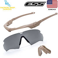 Баллистические очки ESS CROSSBOW SUPPRESSOR TERRAIN TAN W/SMOKE GRAY ONE KIT