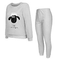 Женская тёплая пижама Lesko Shaun the Sheep Gray M костм для дома DM_11