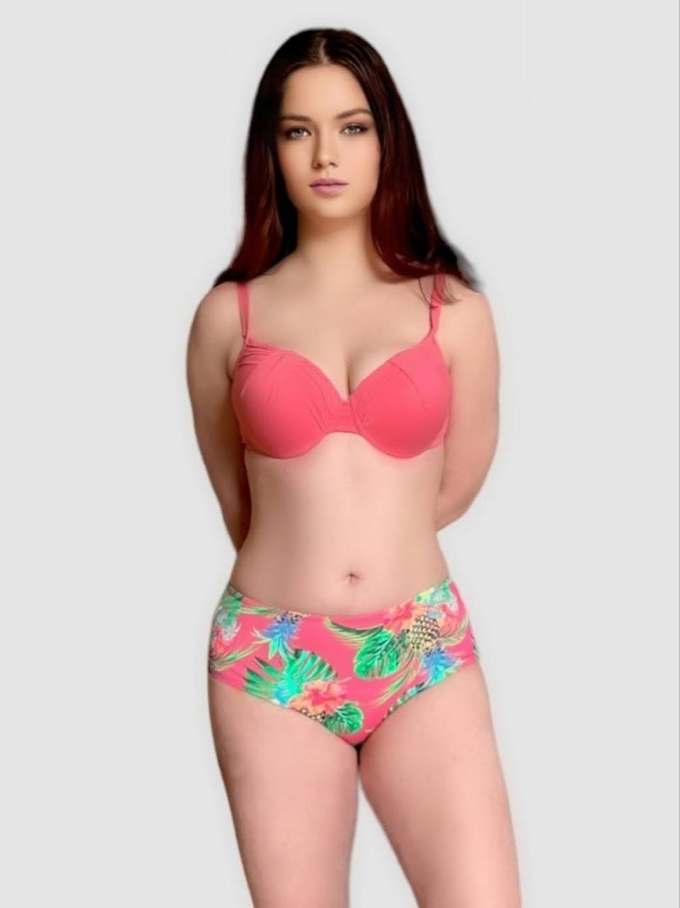 ОПТ Жіночий купальник для повної груди Sisianna 98249 46-54 пудровий на 50 52 54 56 58 розмір