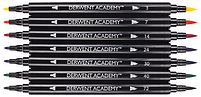 Набір маркерів з двома накінечнками Derwent Academy™ Twin-Tip Markers - Brush, 8 шт., фото 2