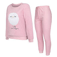 Женская пижама Lesko Owl Pink M костюм для дома DM_11