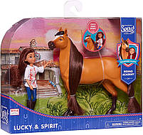 Ігровий набір Спірит Непокірливий лялька Лакі з конем Spirit 39835, фото 5