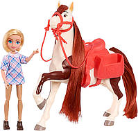 Ігровий набір Спірит Непокірливий лялька Ебігейл з конем Бумеранг Spirit Untamed Abigail and Boomerang 39836, фото 2