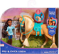 Ігровий набір Спірит Непокірливий лялька Пру з конем Чіка Лінда Spirit Untamed PRU and Chica Linda 39837, фото 6