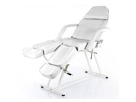 Кушетка косметологічна педикюрна з роздільними ніжками механічна 3-х секційне крісло педикюру 261А