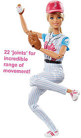 Лялька Барбі Barbie Made to Move Спортсменка бейсболісткі FRL98