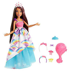 Лялька Барбі Barbie Dreamtopia 43 см Казково-довге волосся Брюнетка FMV96