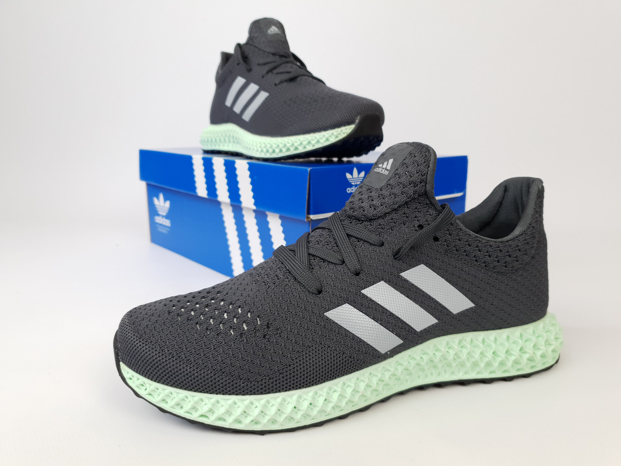 Adidas AlphaEdge 4D Grey Летние кроссовки мужские серые Адидас АльфаЕдж ...