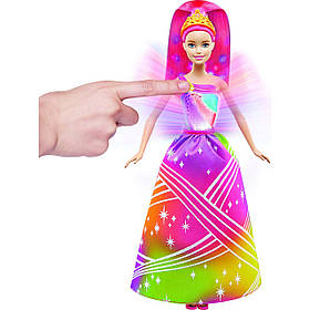 Лялька Барбі Райдужна Принцеса з чарівним волоссям Barbie Dreamtopia Rainbow Cove Light Show Princess DPP90