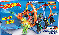 Трек Хот Hot Wheels Вилс Тройная Спираль Corkscrew Crash Track Set FTB65, фото 5