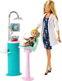 Ігровий набір лялька Барбі з аксесуарами Я можу бути Стоматолог - Barbie Careers Dentist FXP16