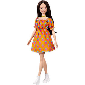 Лялька Барбі Модниця Barbie Fashionistas №160 у сукні в горошок GRB52