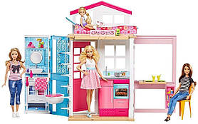 Портативний будиночок для ляльки Барбі Barbie House з меблями і аксесуарами DVV47