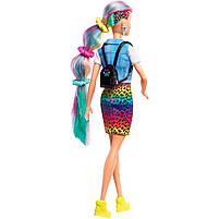 Лялька Барбі Веселковий леопард Barbie Leopard Rainbow Hair Mattel GRN81, фото 4