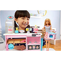 Ігровий набір Barbie Пекарня Кондитерська з лялькою Барбі та аксесуарами GFP59, фото 3