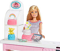 Ігровий набір Barbie Пекарня Кондитерська з лялькою Барбі та аксесуарами GFP59, фото 9