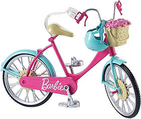 Велосипед для ляльки Барбі з кошиком з квітами DVX55