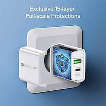 Зарядний пристрій Type C PD + USB 3.0 портами Без швидкого заряджання, фото 4