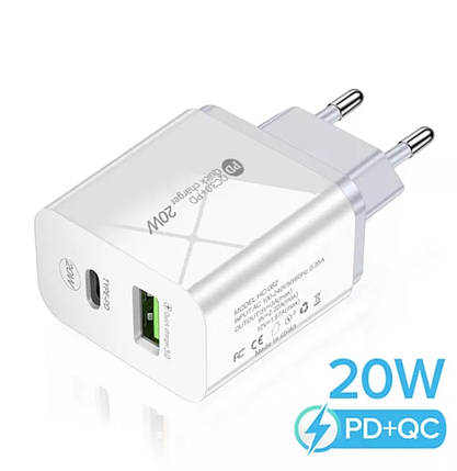 Зарядний пристрій Type C PD + USB 3.0 портами Без швидкого заряджання, фото 1