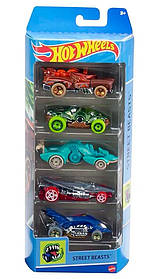 Подарунковий набір автомобілей Hot Wheels Street Beasts 5-Pack 1806-HFV91