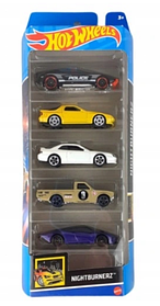 Подарунковий набір автомобілей Hot Wheels Nightburnerz 5-Pack 1806-HFV93