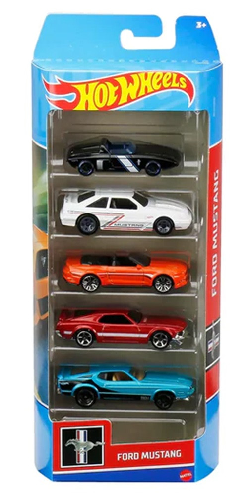 Подарунковий набір автомобілей Hot Wheels Ford Mustang 5-Pack 1806-HFV92