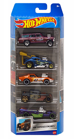 Подарунковий набір автомобілей Hot Wheels Exposed Engines 5-Pack 1806-HFV90