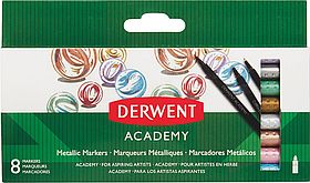 Набір металізованих маркерів Derwent Academy™ Metallic Markers, 8 шт.