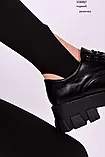 Жіночі лосини чорного кольору з трикотажу весна осінь, фото 5