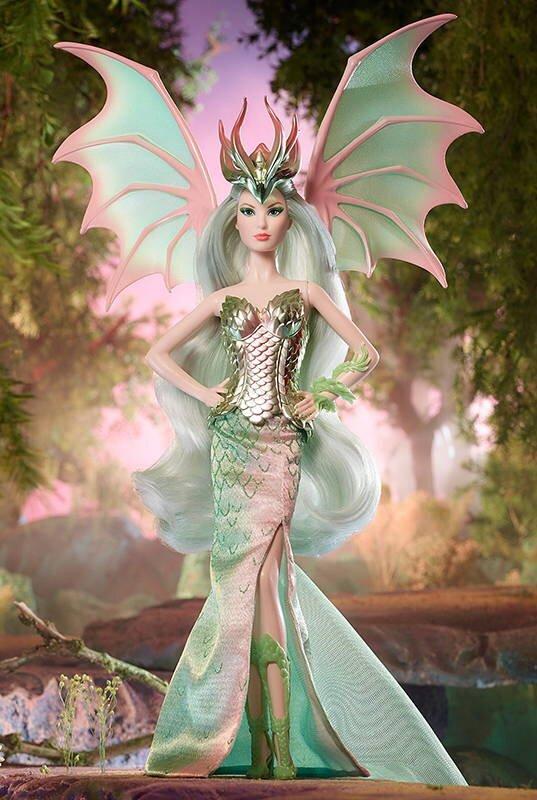 Колекційна Лялька Барбі Небесна сирена Дракон - Barbie Mythical Muse Fantasy Dragon Empress GHT44