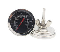 Термометр для гриля, коптильні, барбекю, 10-400C з неіржавкої сталі BBQ чорний