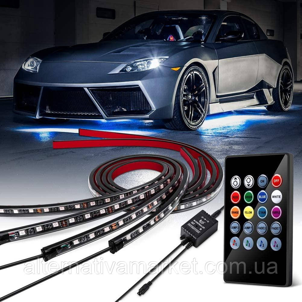 RGB Підсвічування днища автомобіля "UNDERBODY LIGHT з пультом керування, фото 1