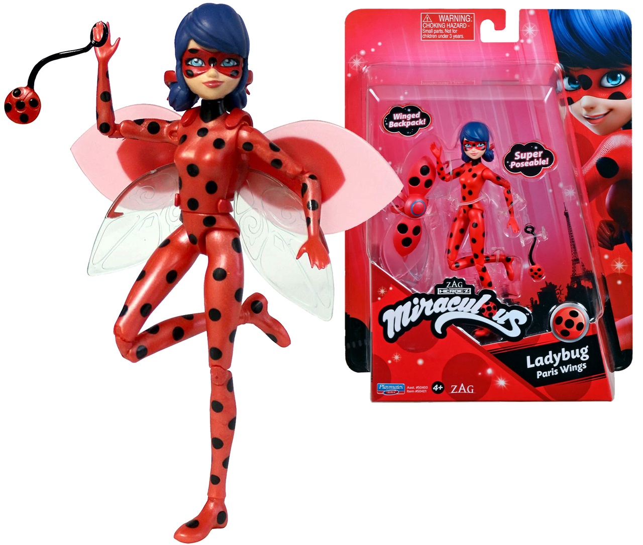 Лялька Miraculous Леді Баг "Леді Баг і Супер Кіт" 12 см - LadyBug and Cat Noir 50401