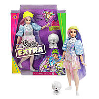 Лялька Барбі Екстра Мерехтливий образ в салатовій шапочці Barbie Extra Style GVR05, фото 3